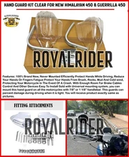 "HAND GUARD KIT, CLEAR" FIT FOR ROYAL ENFIELD NEW HIMALAYAN 450 & GUERRILLA 450