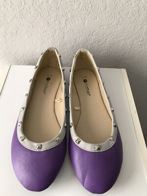 Chatties Purple & Grey Fashion Flats Size 9/10 - New