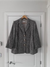 Marina Rinaldi Grey Wool Blend Blazer Jacket Size 23 Xl 16 18 Uk Excellent