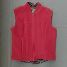 Wyoming Traders Cranberry  Red Wine Virgin Wool Vest NEW Women's M TD1-Q11
