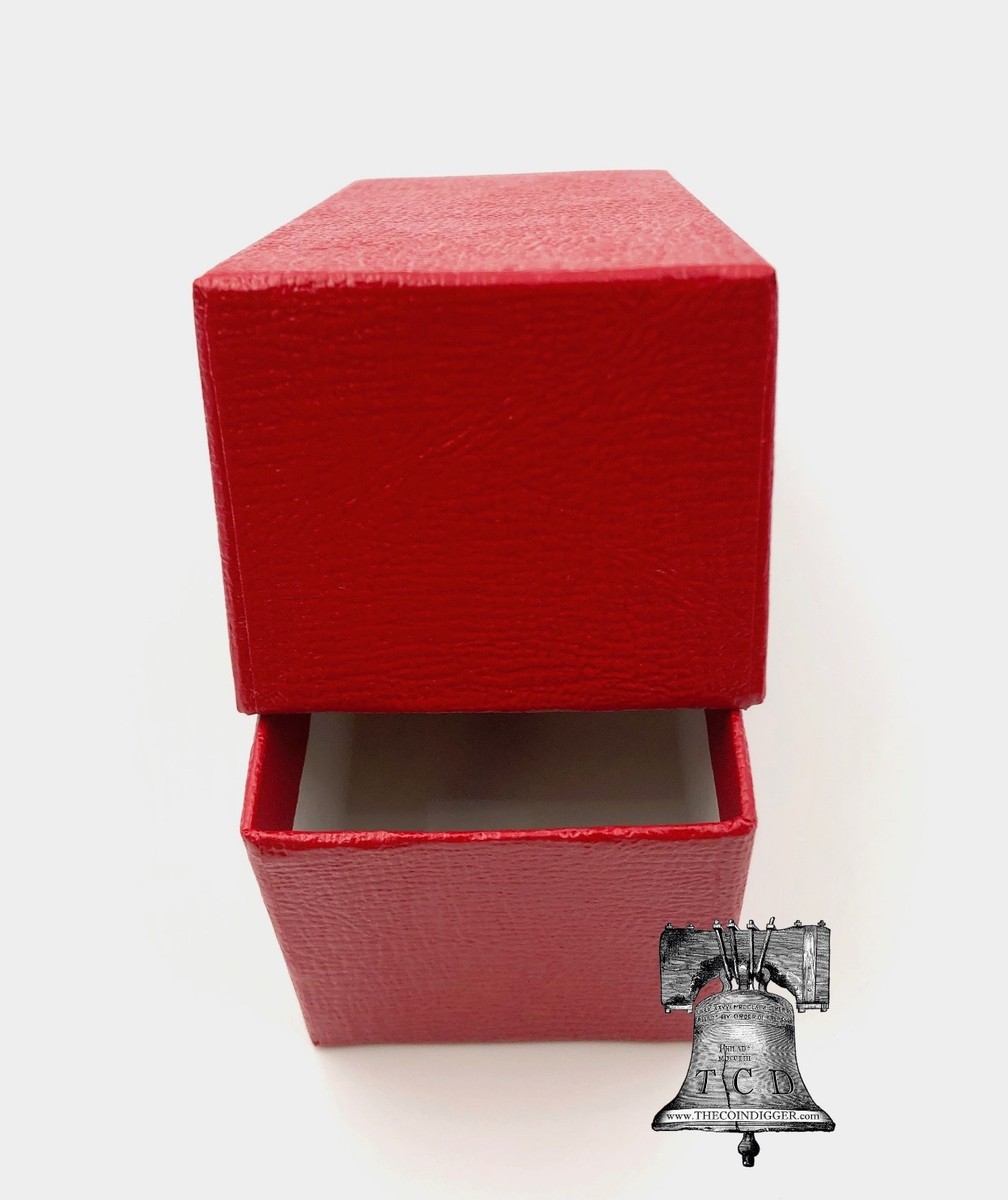 Coin Holder Storage Box 4.5x2x2 Red SINGLE ROW for 2x2 Flip Snap
