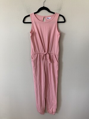 NWT! Epic Threads Girls Sz L Sleeveless Sparkle Jogger Jumpsuit Bridal Rose