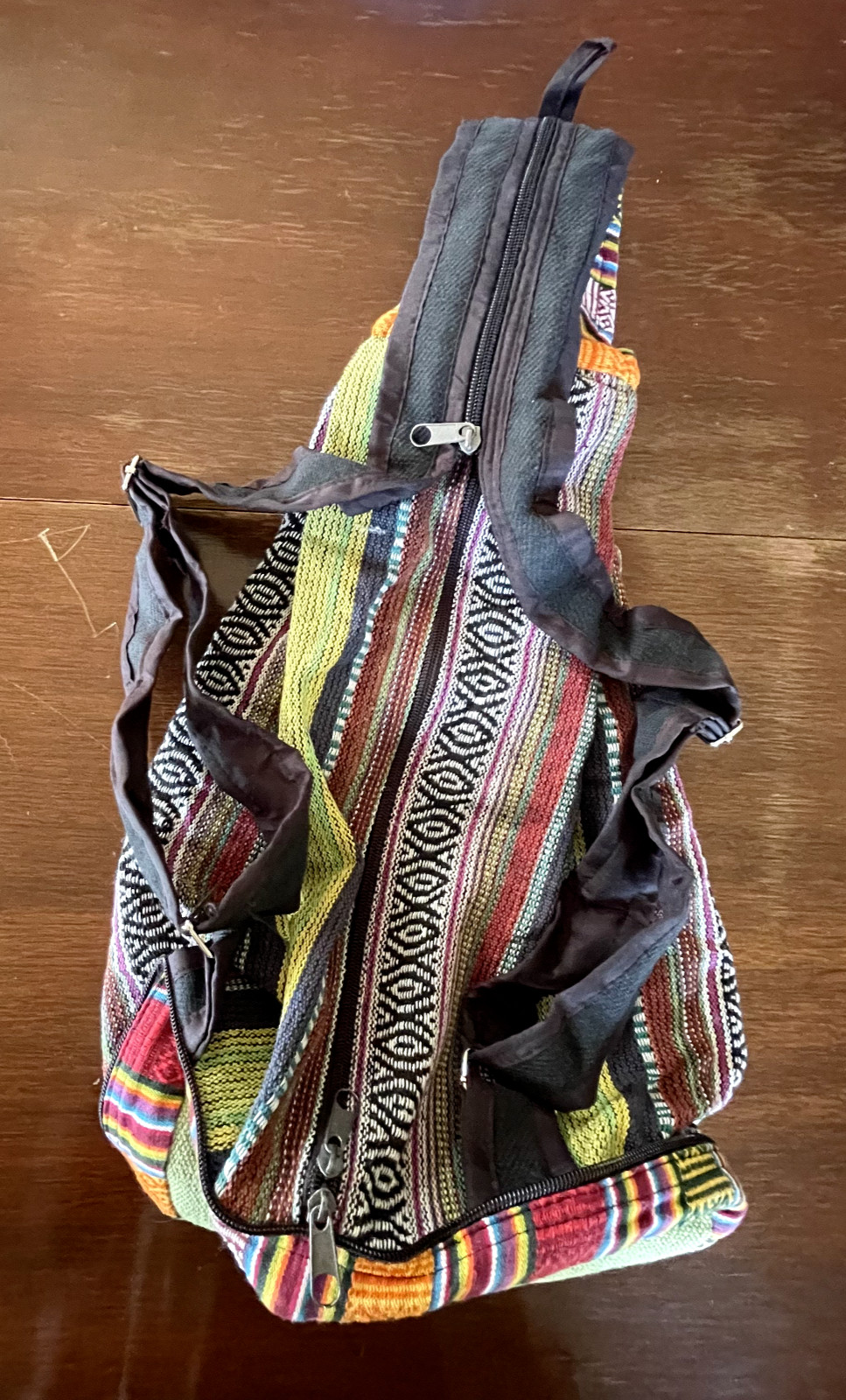 Collapsable Zip up Pouch Hemp Backpack - image 11