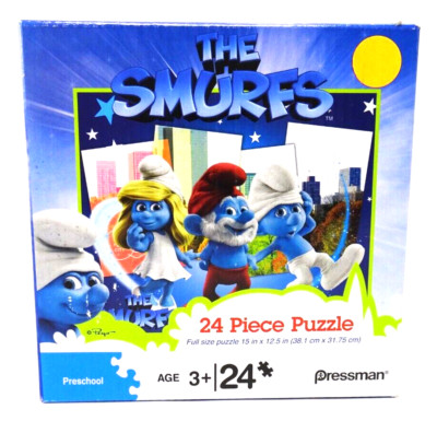 The Smurfs 24 Piece Jigsaw Puzzle 15'' X 12.5'' 3+ Years 2011 FACTORY SEALED BOX
