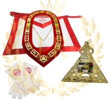 masonic freemason regalia royal arch embroidered fabric Apron, Package