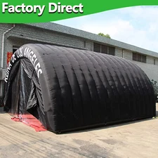 6x4.5x3.5M Inflatable Black Passage For Event/Football Type Blown Tunnel Tent