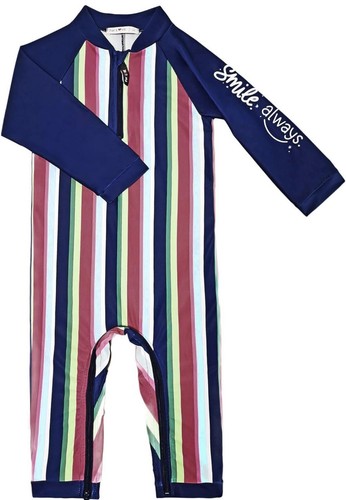 Wevswe Boy Toddler Swimsuit UPF 50+ Sun Protection Rash Guard Swim 12-18m Stripe - Picture 3 of 8
