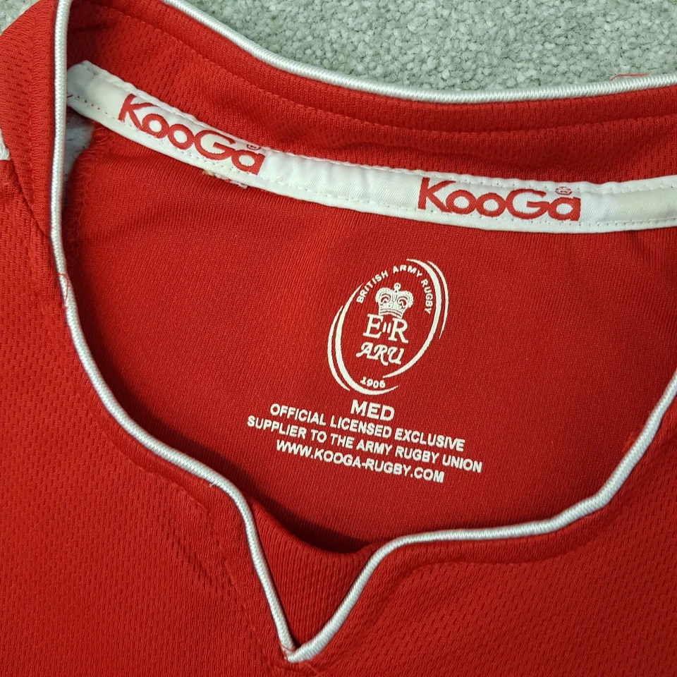 British Army Rugby Shirt Medium Red Kooga Mens Jersey Sodexo 2010 Armed Forces - Image 3 of 4