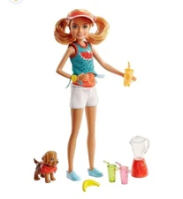 Barbie Stacie Doll sister Mattel 2018 Juice Smoothie Stand accessories red hair