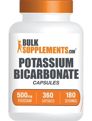 BulkSupplements Potassium Bicarbonate Capsules - 500mg - 360 Capsules