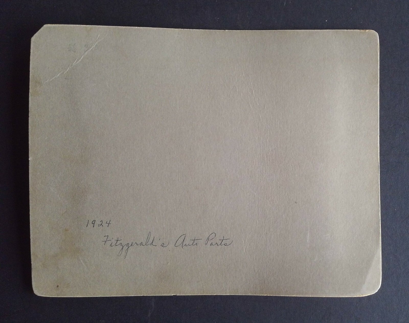 Fitzgerald's Auto Parts (1924) Cabinet Card Photo