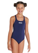 Arena Girl's Team Swimsuit Swim Pro Solid Swimsuit Swimming Costume Navy