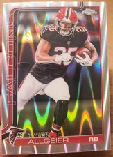 TYLER ALLGEIER 2025 TOPPS CHROME FOOTBALL RAYWAVE REFRACTOR #17