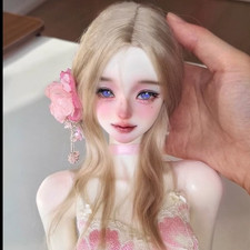 1/3 BJD Doll Girl Handmade Resin Female Body Ball Jointed Face Makeup Eyes Toy