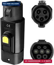 EV Type 1 to Type 2 Adapter Electric Vehicle Charging Adapter Black SAE j1772 to