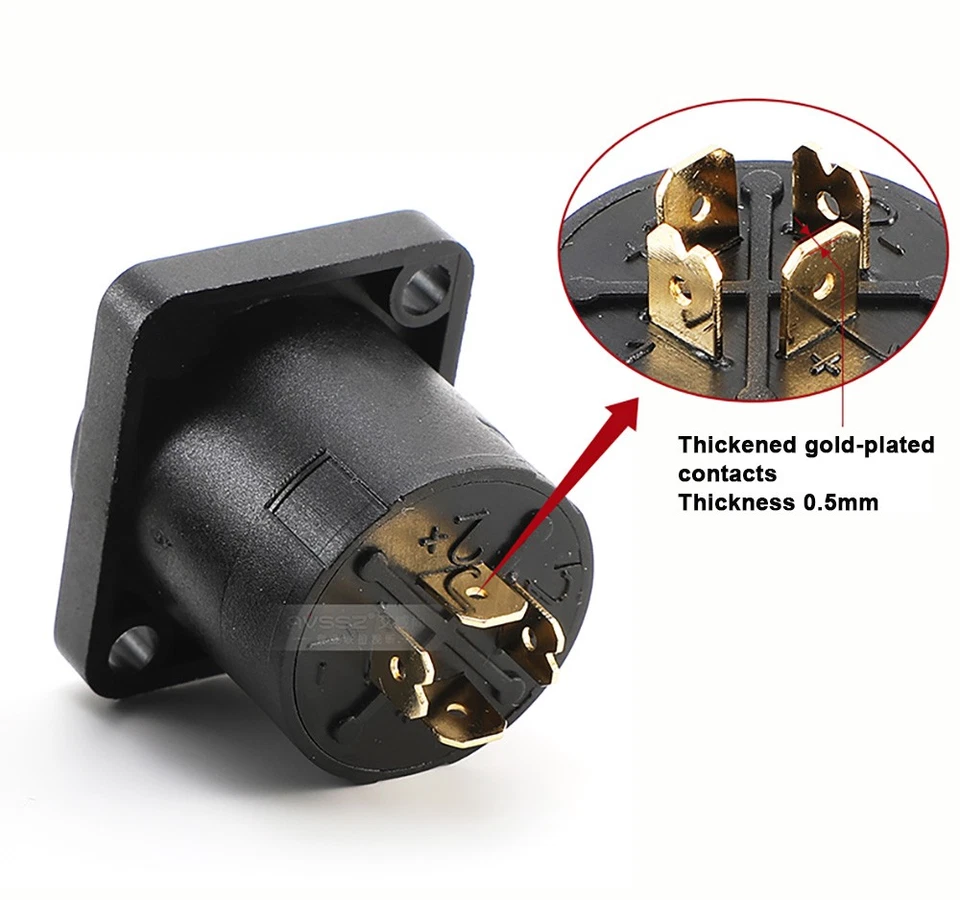 NL4MPXX 4 Pole Speakon Chassis Socket. D Type Panel Speaker Connector PA - Image 2 of 4