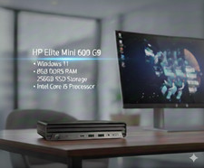Hp elite mini 600 g9 desktop pc i5 13500 8gb 256ssd 
