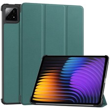 Dark Green Xiaomi Pad Pro 7 Mini Pad 7 Case 11.2 in Tri-Folding Auto-Flip Stand
