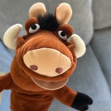 Walt Disney The Lion King PUMBAA Plush Hand Puppet Warthog Horns Pride land