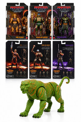 MOTU Figuren 18 cm Masters of the Universe Chronicles Tri Klops He Man At Arms