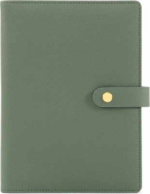 Aesthetic A5 Binder with 6 Golden Rings - Refillable & Sturdy Planner w Sage