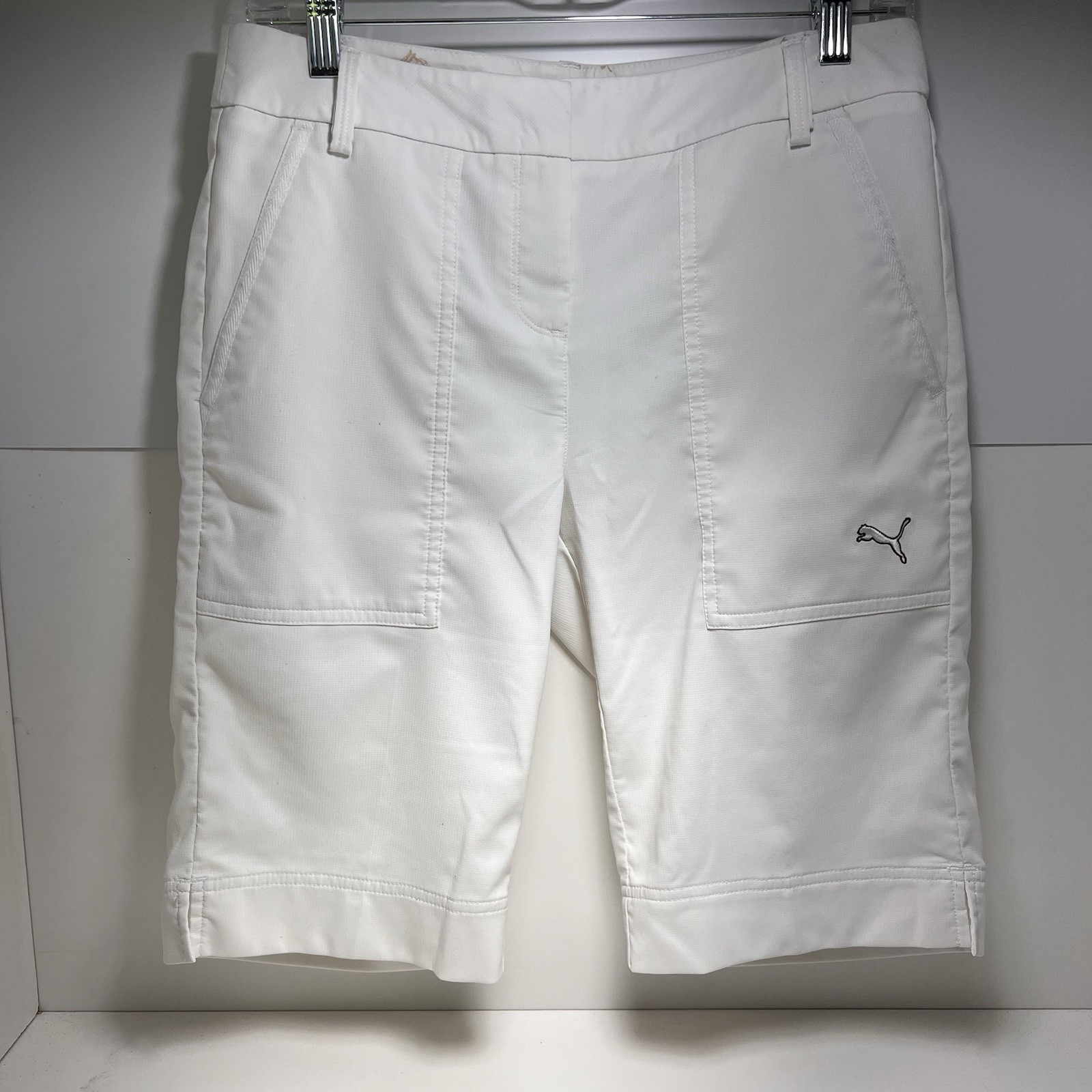 Puma Dry Cell Golf Shorts Women’s 4 White Bermuda
