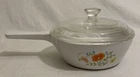 CorningWare Wildflower Saucepan W/Pyrex Lid 1 Pint P-81-B USA VINTAGE EUC