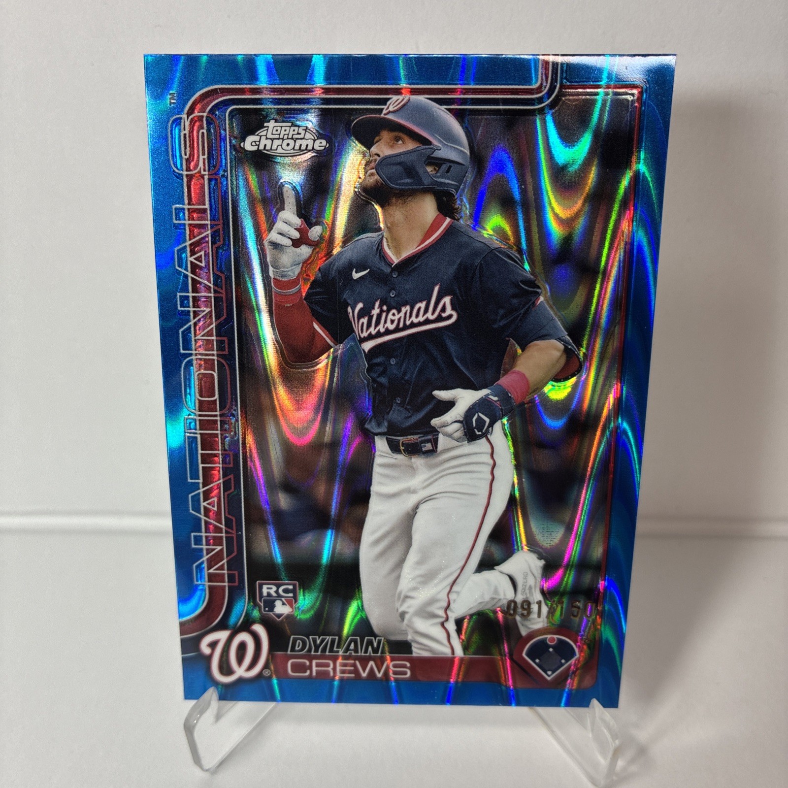2025 Topps Chrome Dylan Crews Blue RayWave Refractor Rookie RC #91/150 #146