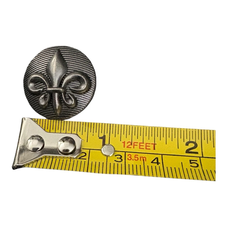 Rock Revival Replacement Fleur De Lis Button brushed Gray Screw On Never Used - Image 3 of 4