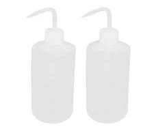 2PCS 1000ml/34 oz Plastic Squeeze Bottle With Measuring Refillable Bent Tip W...
