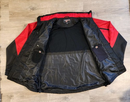 Bridgestone Pro Cert Windbreaker Jacket With Hood Men’s Size Large Red & Black - Picture 5 of 13