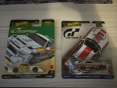 Hot Wheels Premium Nissan Skyline GT-R (BCNR34) + LB-ER34 Silhouette Lot of 2 pc