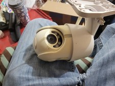 Outdoor PTZ IP Surveillance Camera White Weatherproof Ethernet w/ Adapter