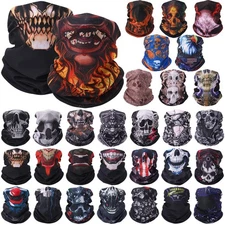 30 Pcs Skull Face Mask for Summer Work Halloween Motorcycle Neck Gaiter Bulk ...