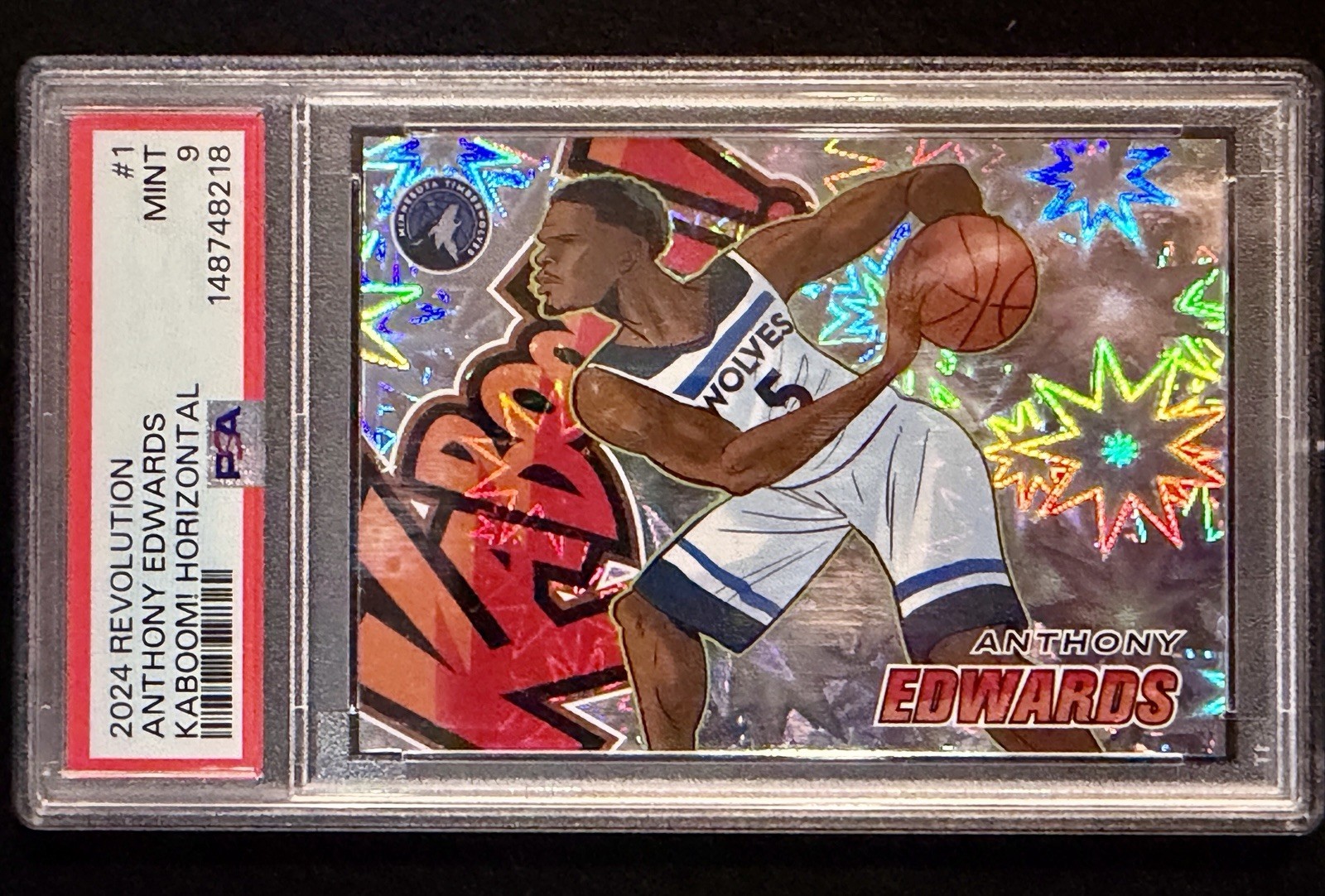 2024 Panini Revolution Kaboom Horizontal Anthony Edwards #1 PSA 9 MINT