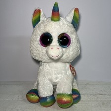 TY Beanie Boos - PIXY the Unicorn (Glitter Eyes) (LARGE - 17 inch) With Tags