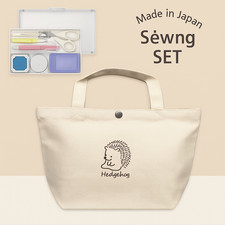 Hedgehog Sewing Kit Tote Bag 100% Cotton Canvas Made in Japan