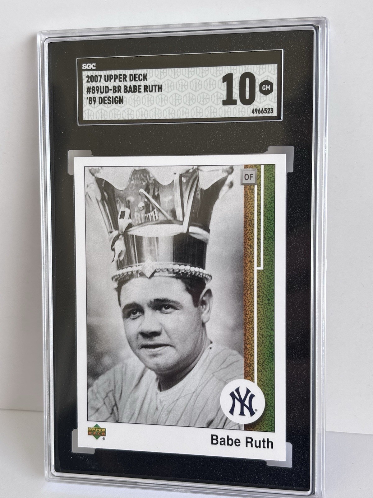 Babe Ruth 2007 Upper Deck 1989 Design NEW YORK YANKEES Graded Mint 10 POP 1 Card