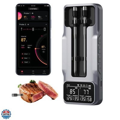Wireless Meat Thermometer Digital - 800FT Bluetooth Food Thermometer for Cook...