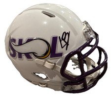 CALEB BANKS signed (Minnesota Vikings) Mini football helmet BECKETT BW61068