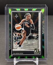 2025 PANINI DONRUSS WNBA #82 A’ja Wilson Las Vegas Aces Green Laser Holo