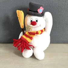 Vintage Stuffins Frosty the Snowman Plush 8” Christmas Plush Beans in Butt 1999