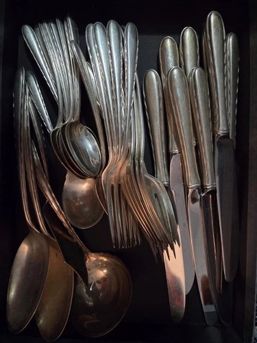 Towle Sterling Silver Flatware Silve Flutes 37 pieces total (REVISED: ~2.75lbs)