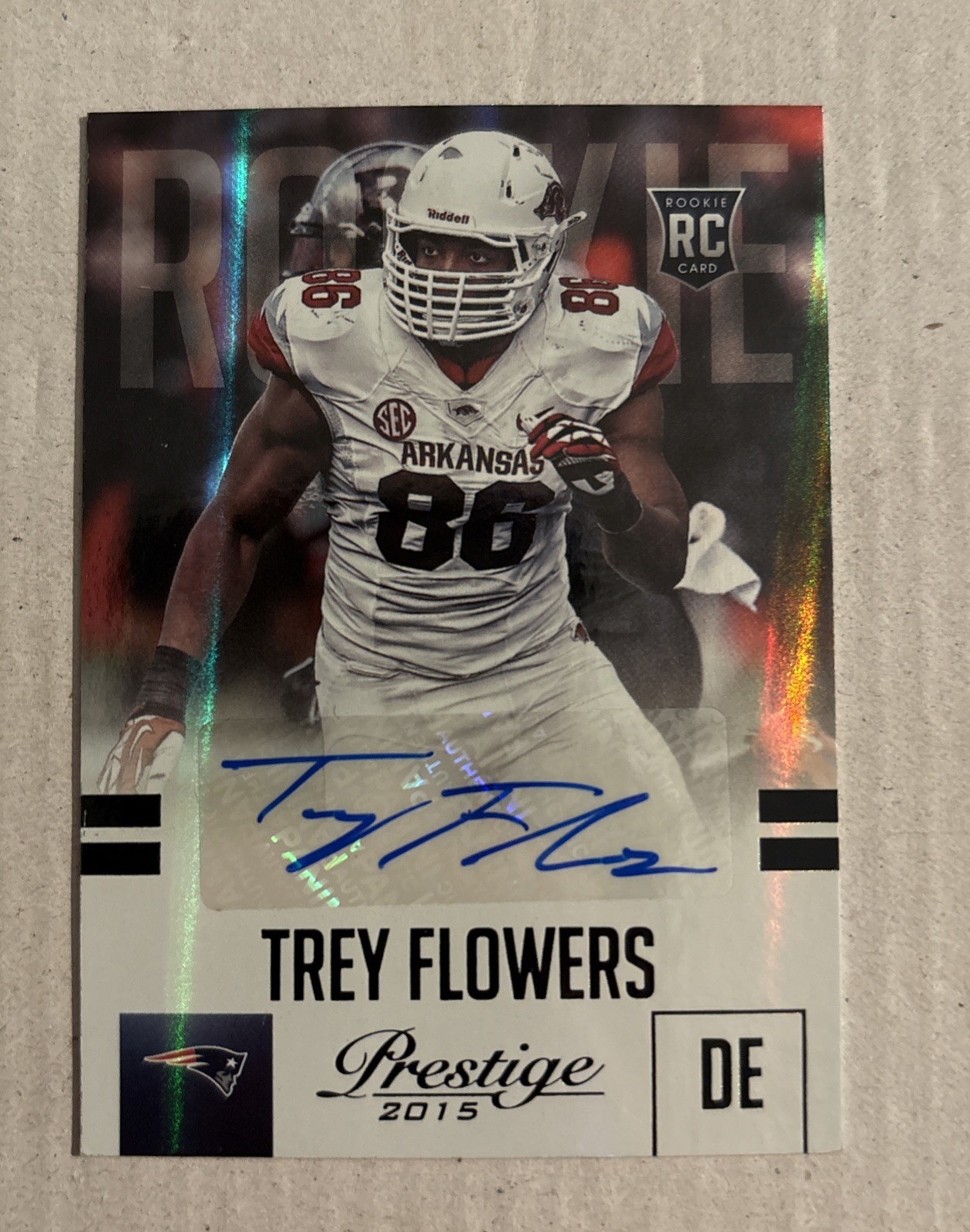 Trey Flowers Panini Prestige #295 Autograph-Extra Points Black