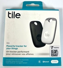 Tile Pro 2 Pack  (White & Black)  2022 Bluetooth Tracker Finder - RE-51002