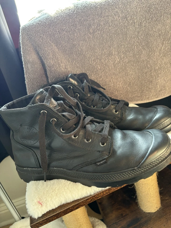 Botas de Cuero Palladium Pampa Hi - Negras - Para Hombre 9 / EUR 44 Combate $120 AGOTADAS Foto 2 de 4