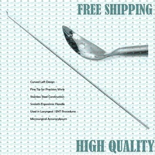 10 Kleinsasser Laryngeal Needle Curved Left, ENT Microsurgery Instruments