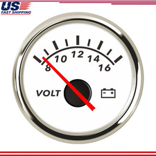 52mm 2 Voltmeter Voltage Gauge 12v 8-16v Red Backlight Marine Boat Yacht Car 52mm 2 Voltmeter Voltage Gauge 12v 8-16v Red Backlight Marine Boat Yacht Car