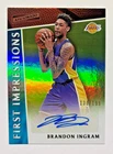 2016-17 Panini Aficionado #22 Brandon Ingram First Impressions Autographs #/199