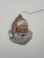 Santa Claus Ornament with Red Hat and White Beard 2ct